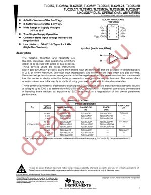 TLC252CD datasheet  